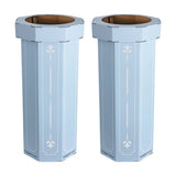 Wave 25-Gallon Traditional Classic Disposable Corrugated Cardboard Event Trash Can and Recycling Bin