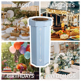 Wave 25-Gallon Traditional Classic Disposable Corrugated Cardboard Event Trash Can and Recycling Bin