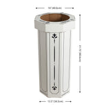 Wave 25-Gallon Traditional Classic Disposable Corrugated Cardboard Event Trash Can and Recycling Bin