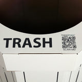 Wave 25-Gallon Traditional Classic Disposable Corrugated Cardboard Event Trash Can and Recycling Bin