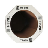 Wave 25-Gallon Traditional Classic Disposable Corrugated Cardboard Event Trash Can and Recycling Bin