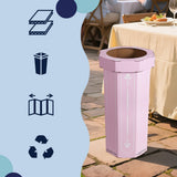 Wave 25-Gallon Traditional Classic Disposable Corrugated Cardboard Event Trash Can and Recycling Bin
