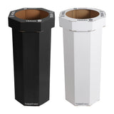 Wave 25-Gallon Traditional Classic Disposable Corrugated Cardboard Event Trash Can and Recycling Bin