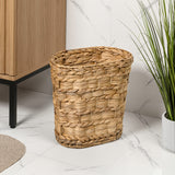 Barkora Rustic Farmhouse Handwoven Water Hyacinth 4.5-Gallon Tapered Oval Wicker Watebasket