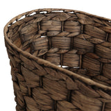 Barkora Rustic Farmhouse Handwoven Water Hyacinth 4.5-Gallon Tapered Oval Wicker Watebasket