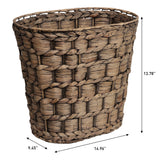 Barkora Rustic Farmhouse Handwoven Water Hyacinth 4.5-Gallon Tapered Oval Wicker Watebasket