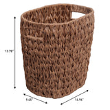 Aurelyn Contemporary Farmhouse Resin 4.5-Gallon Tapered Oval Wicker Watebasket with Handles