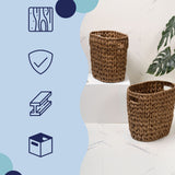 Aurelyn Contemporary Farmhouse Resin 4.5-Gallon Tapered Oval Wicker Watebasket with Handles