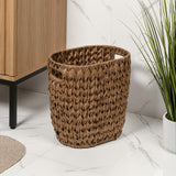 Aurelyn Contemporary Farmhouse Resin 4.5-Gallon Tapered Oval Wicker Watebasket with Handles