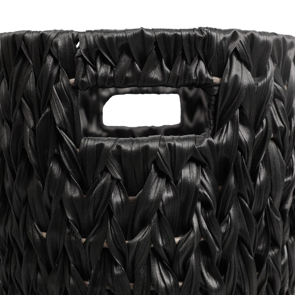 Aurelyn Contemporary Farmhouse Resin 4.5-Gallon Tapered Oval Wicker Watebasket with Handles