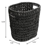 Aurelyn Contemporary Farmhouse Resin 4.5-Gallon Tapered Oval Wicker Watebasket with Handles