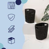 Aurelyn Contemporary Farmhouse Resin 4.5-Gallon Tapered Oval Wicker Watebasket with Handles