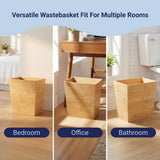 Willow Rustic Minimalist Handcrafted Bamboo 1.6-Gallon Tapered Stackable Rectangular Wastebasket