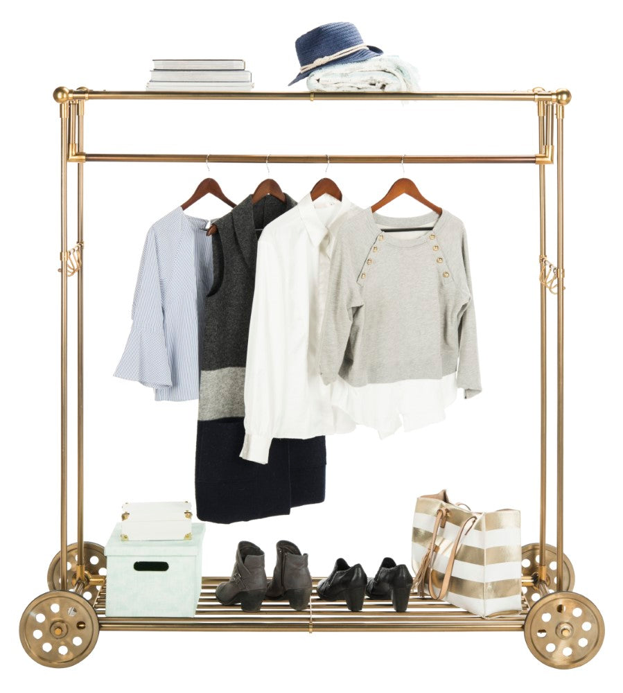 Glen 66" 6-Hook Rolling Coat Rack