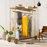 Glen 66" 6-Hook Rolling Coat Rack