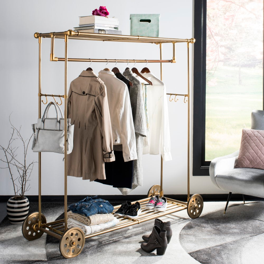 Glen 66" 6-Hook Rolling Coat Rack