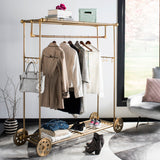 Glen 66" 6-Hook Rolling Coat Rack