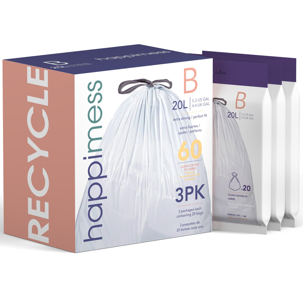 Drawstring Unscented Trash Can Liner