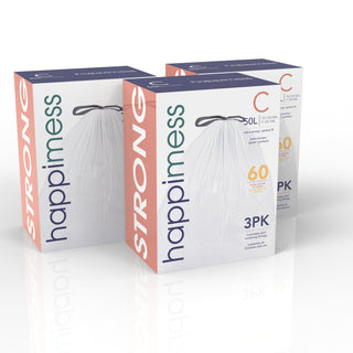 Drawstring Unscented Trash Can Liner