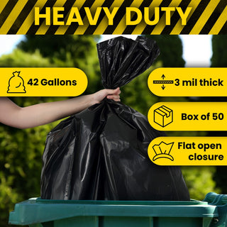 happimess 42-Gallon 3 Mil Heavy Duty Contractor Trash Bags