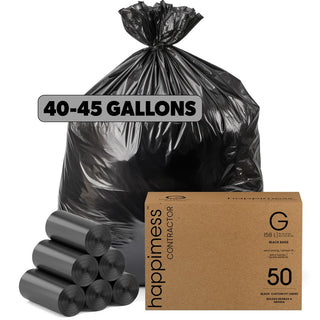 happimess 42-Gallon 3 Mil Heavy Duty Contractor Trash Bags