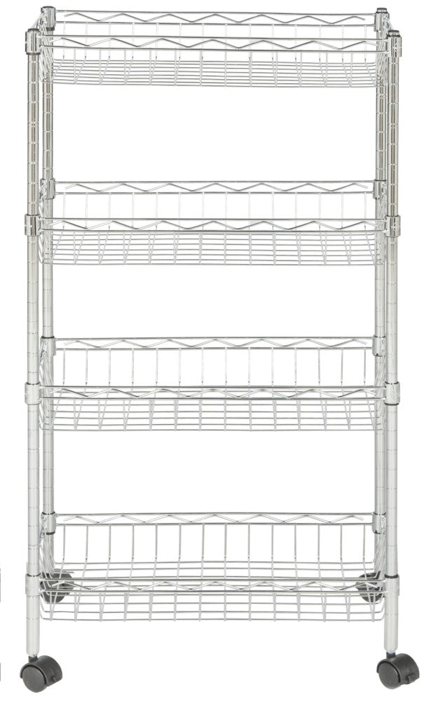 Meadow 4-Shelf 47" Basket Rack with Casters