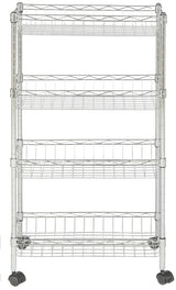 Meadow 4-Shelf 47" Basket Rack with Casters