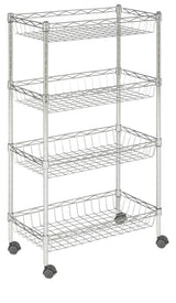 Meadow 4-Shelf 47" Basket Rack with Casters