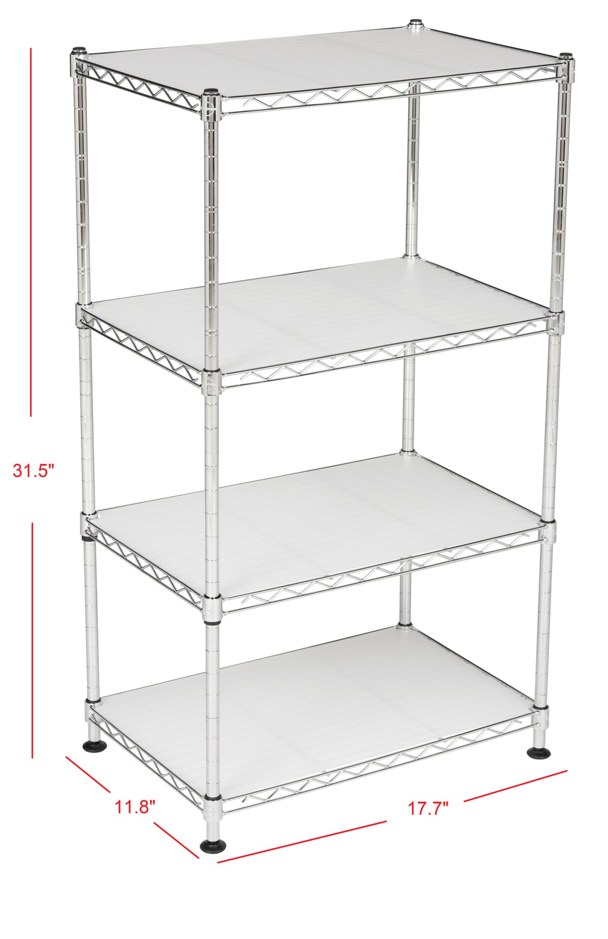 Dewdrop 31.5" 4-Tier Adjustable Baker's Rack