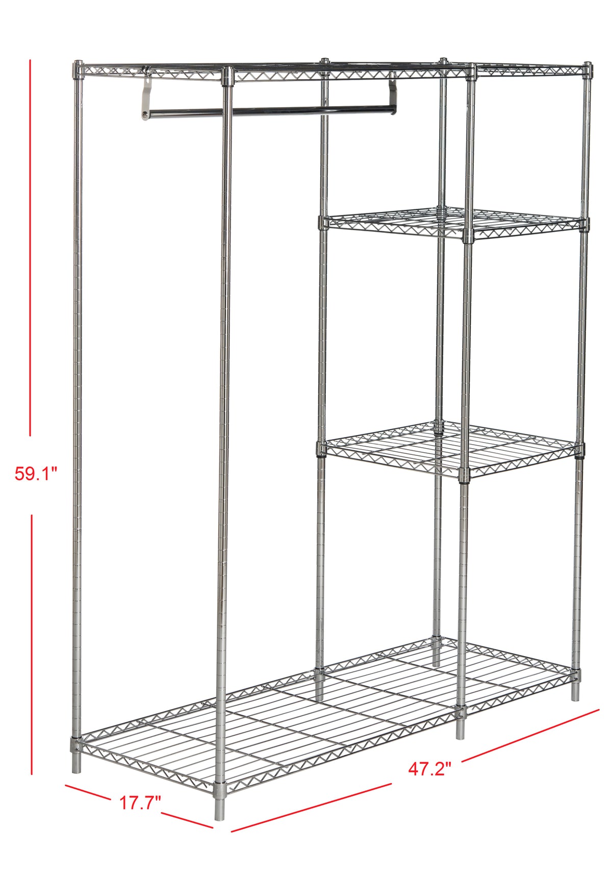 Evermore 59" Adjustable Wardrobe Rack