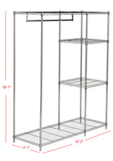 Evermore 59" Adjustable Wardrobe Rack