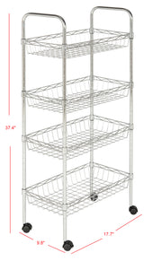 Nivoria 37.5" 4-Tier Adjustable Basket Storage Rack