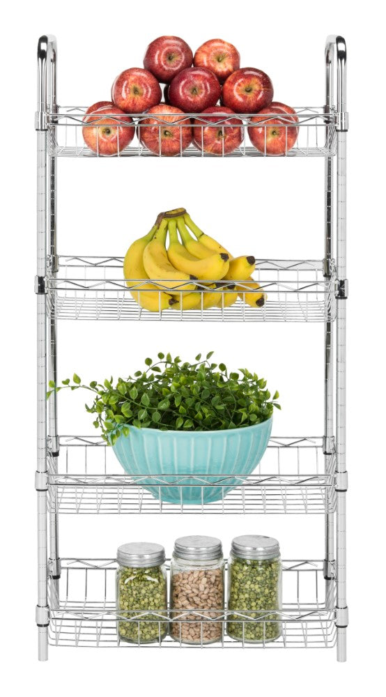 Nivoria 37.5" 4-Tier Adjustable Basket Storage Rack