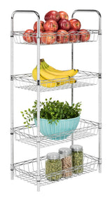 Nivoria 37.5" 4-Tier Adjustable Basket Storage Rack