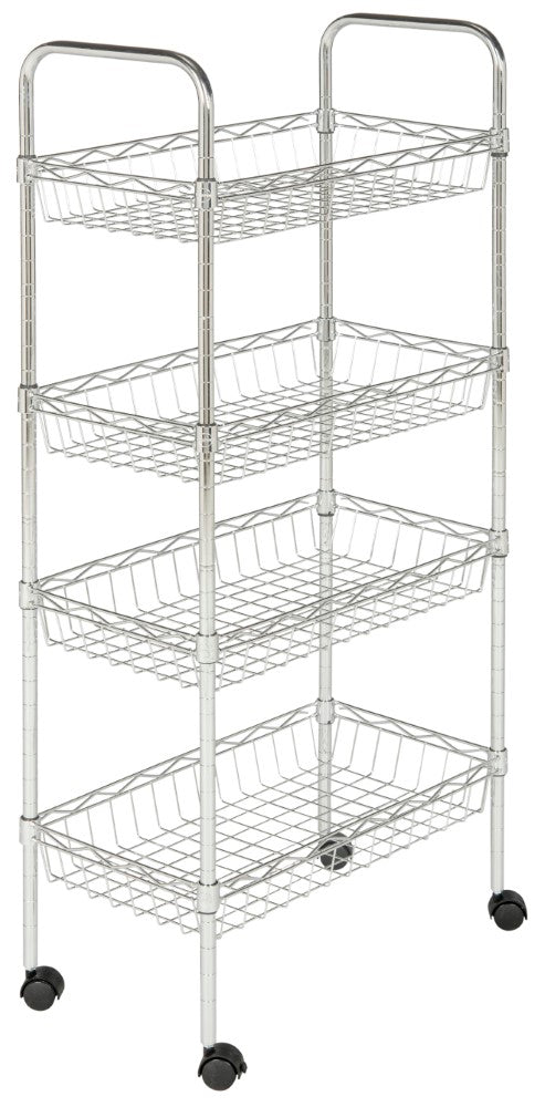 Nivoria 37.5" 4-Tier Adjustable Basket Storage Rack