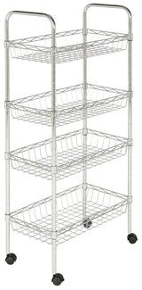 Nivoria 37.5" 4-Tier Adjustable Basket Storage Rack