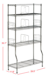 Silvershine 53" 4-Tier Book Storage Shelf
