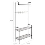 Ridge 70" Garment Rack and Shoe Storage