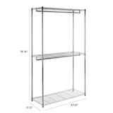 Delta 78.7" Double-Bar Garment Rack and Shelving Unit
