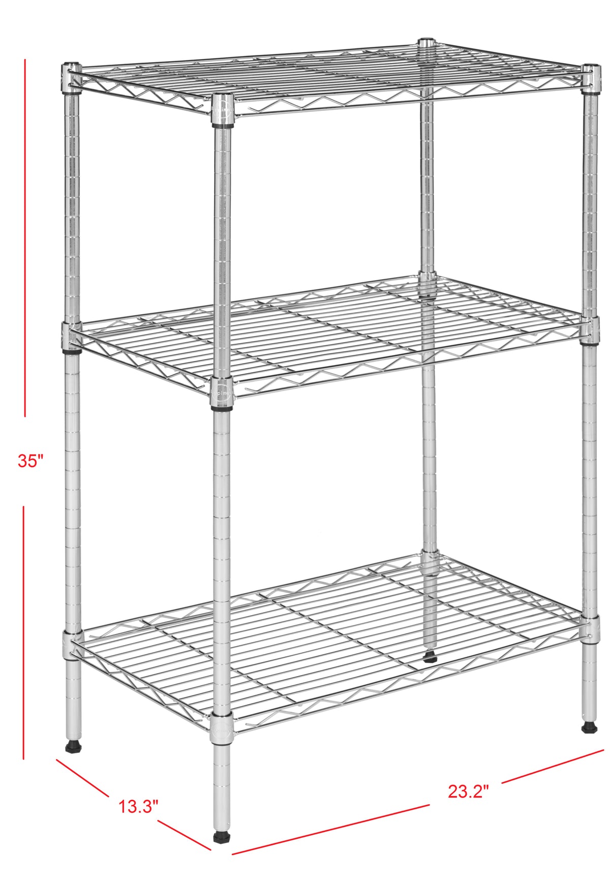 Oasis 35" 3-Shelf Wire Rack
