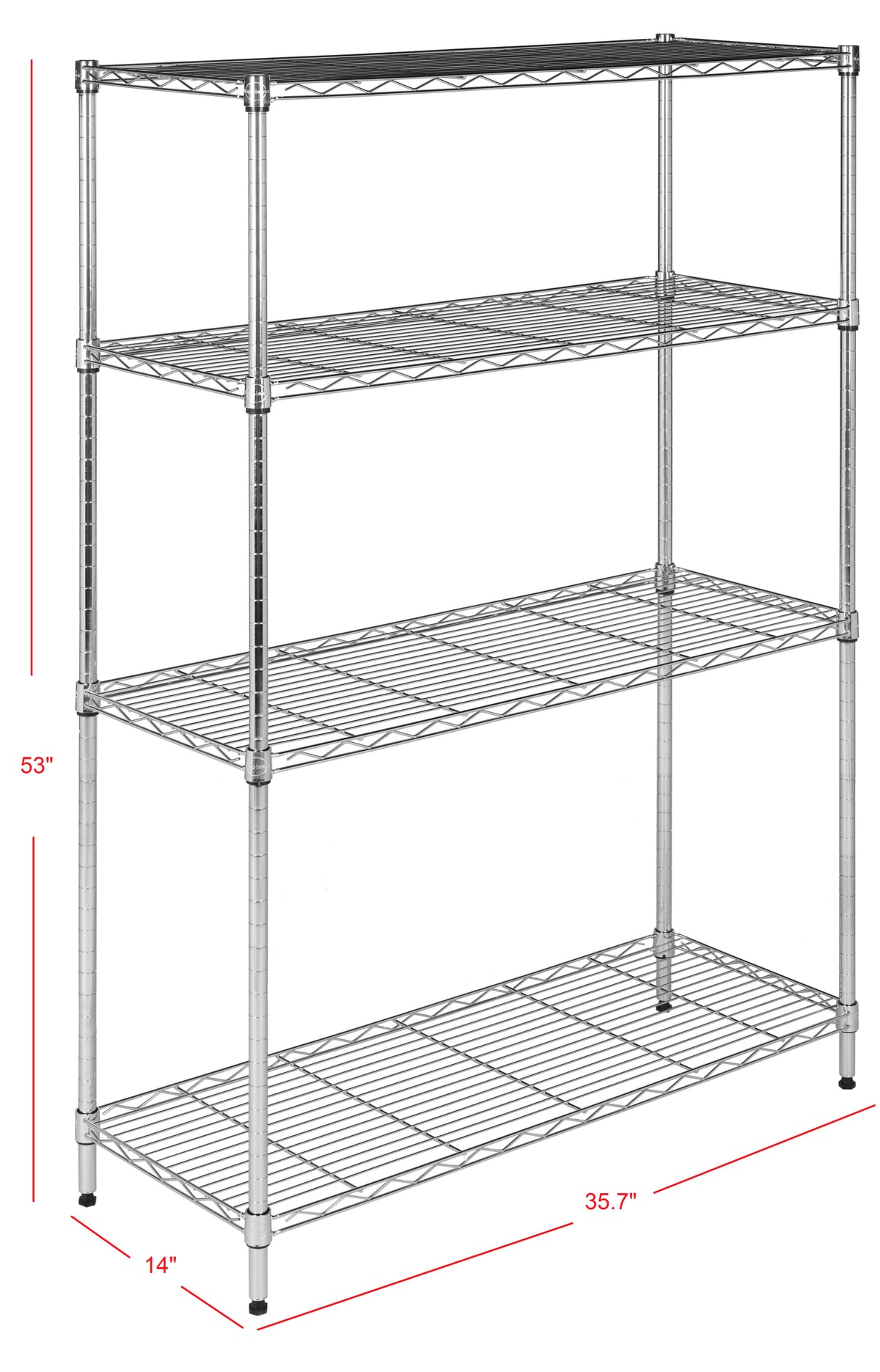 Sylvanleaf 53" 4-Shelf Wire Rack