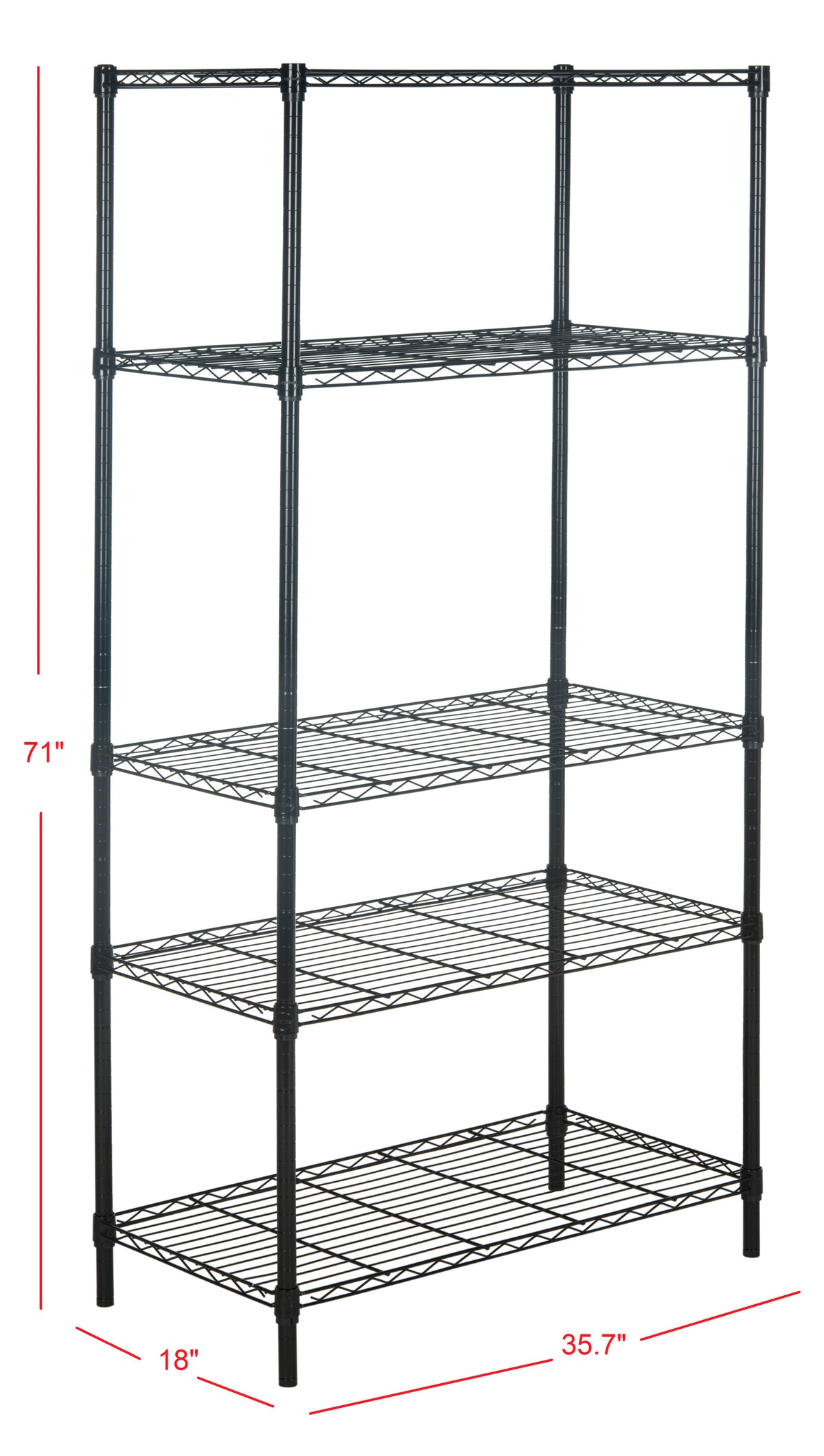 Glimmerpine 5-Shelf 71.6" Wire Rack