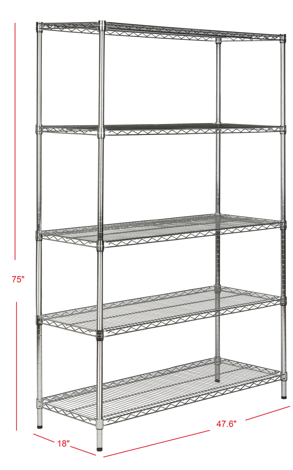 Willow 72.8" 5-Shelf Wire Rack