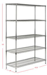 Willow 72.8" 5-Shelf Wire Rack