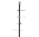hiden 70.4" 5-Hook Metal Coat Rack, Black/White