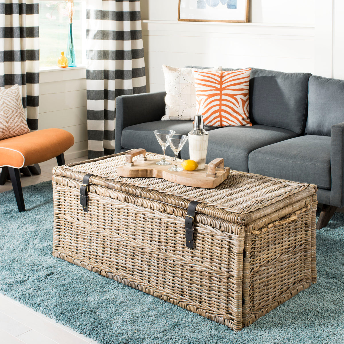 Caden 46'' Wicker Storage Trunk