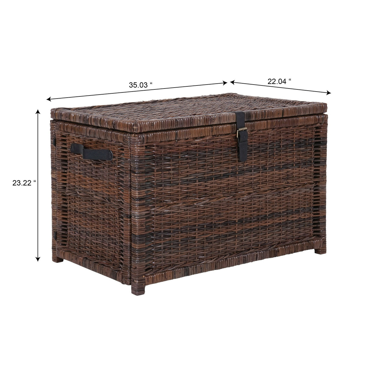Michael 35" Wicker Storage Trunk