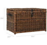 Michael 35" Wicker Storage Trunk