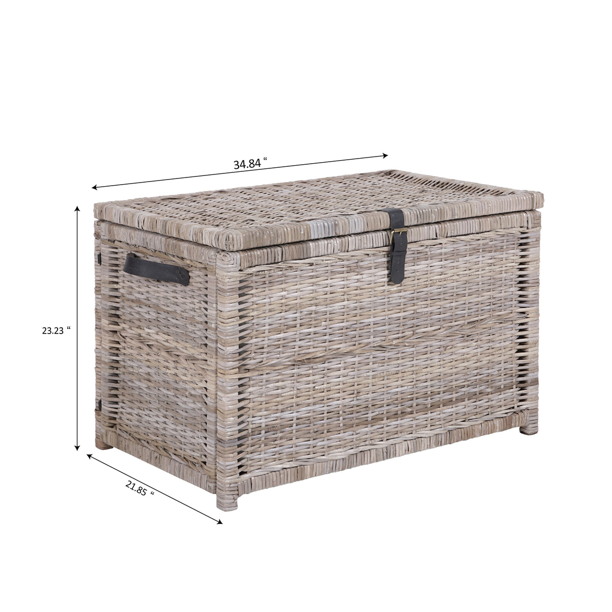 Michael 35" Wicker Storage Trunk
