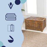 Anada Wicker Weave 30" Storage Trunk